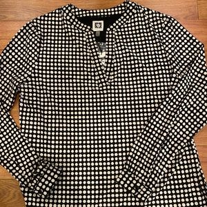 Anne Klein Polka Dot Blouse